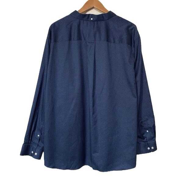 Duluth Trading Co Mens 4XL Blue Micro Square Button Down Shirt Wrinkle Fighter - Picture 6 of 11